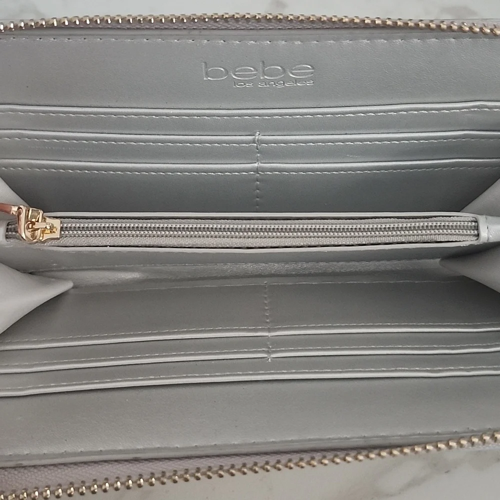 Bebe Irridescent Zip Around Wallet - Picture 4 of 13